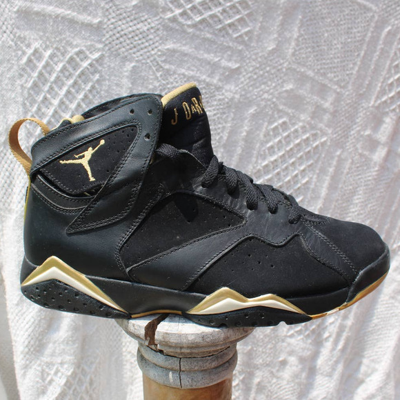Size 10.5 - Jordan 7 Retro Golden Moments Pack 2012 Black Gold Rare - Picture 3 of 12